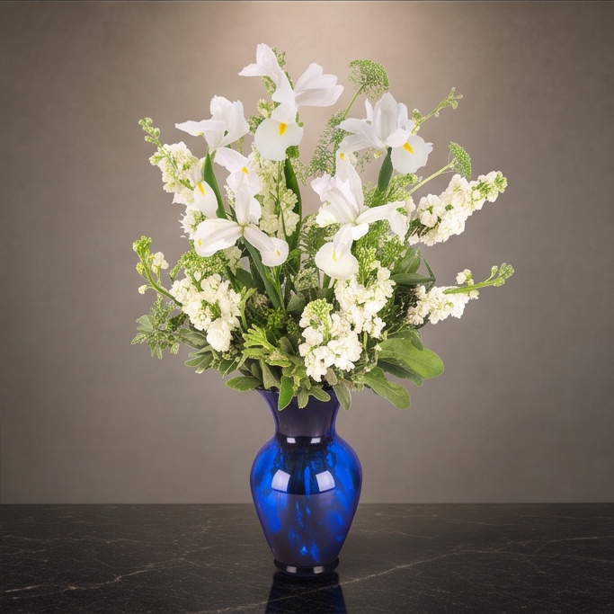 Quiet Hymn flower arrangement by Flora Faves