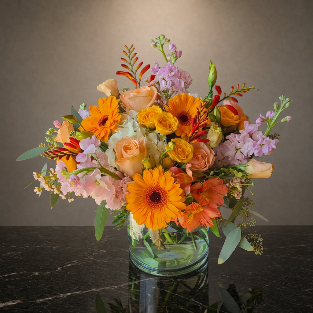 Heirloom flower arrangement by Flora Faves
