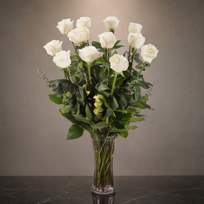 Moonstone flower arrangement by Flora Faves