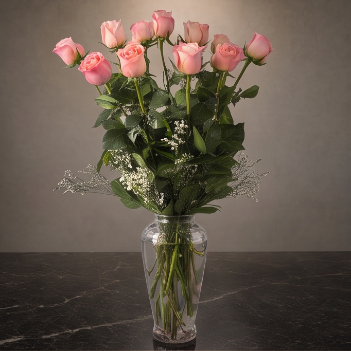 Blush Classic flower arrangement by Flora Faves