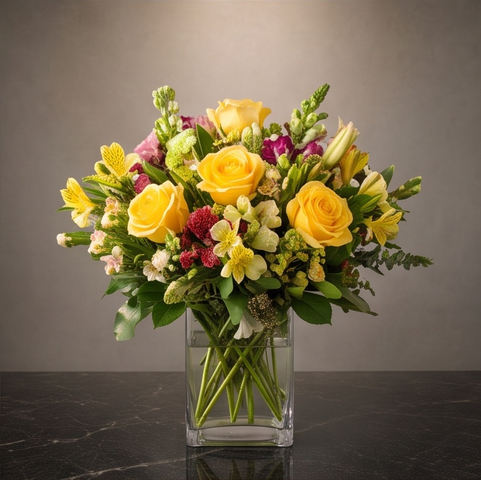 Bravo flower arrangement by Flora Faves