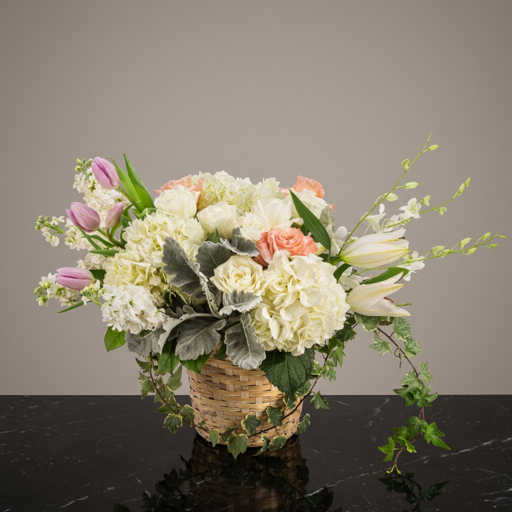 Steady Hand flower arrangement by Flora Faves