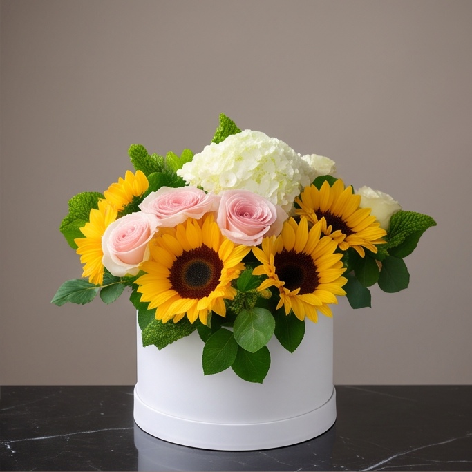 Golden Hour flower arrangement by Flora Faves