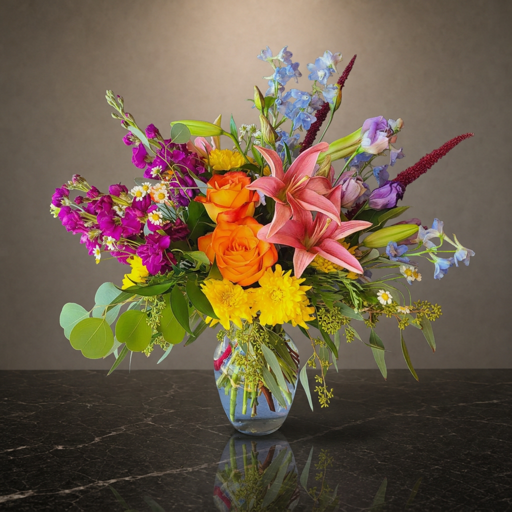 Wildflower Muse flower arrangement by Flora Faves