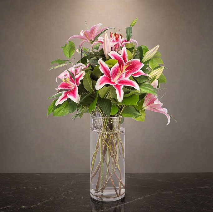 Stargazer Splendor flower arrangement by Flora Faves