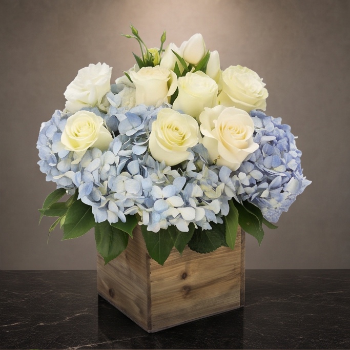 Safe Harbor flower arrangement by Flora Faves