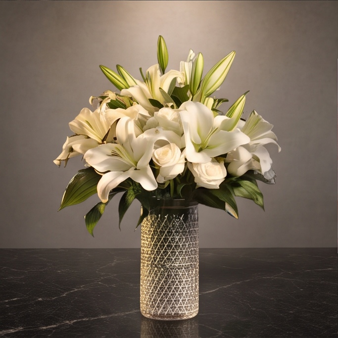 Lumière flower arrangement by Flora Faves