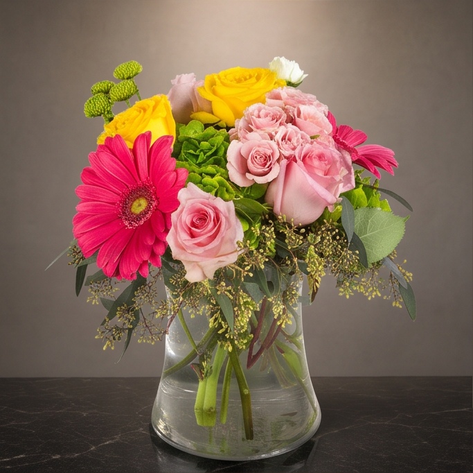 Fête flower arrangement by Flora Faves