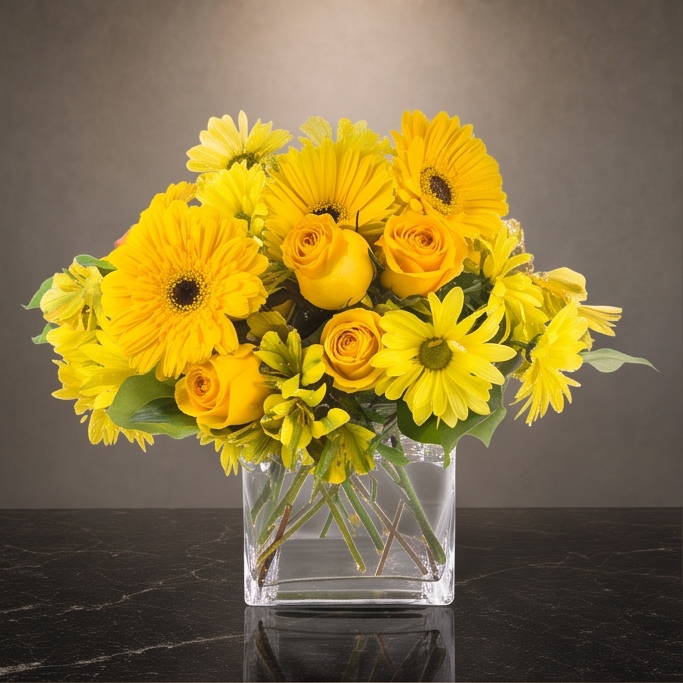 Citrus Bloom flower arrangement by Flora Faves