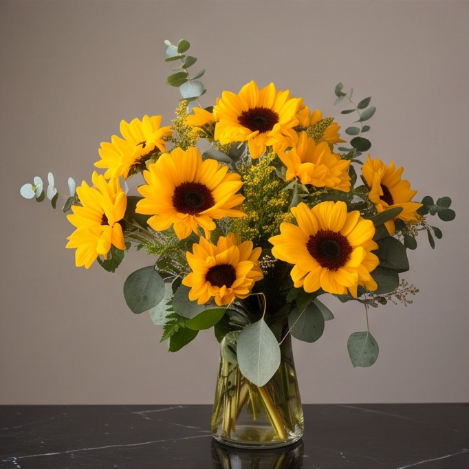 Golden Acres flower arrangement by Flora Faves